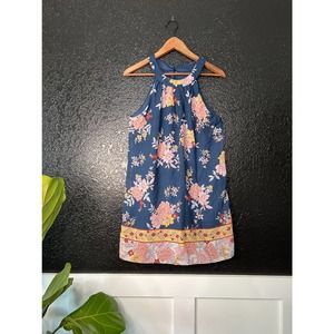 Crystal sky dress with autumn color floral pattern size small